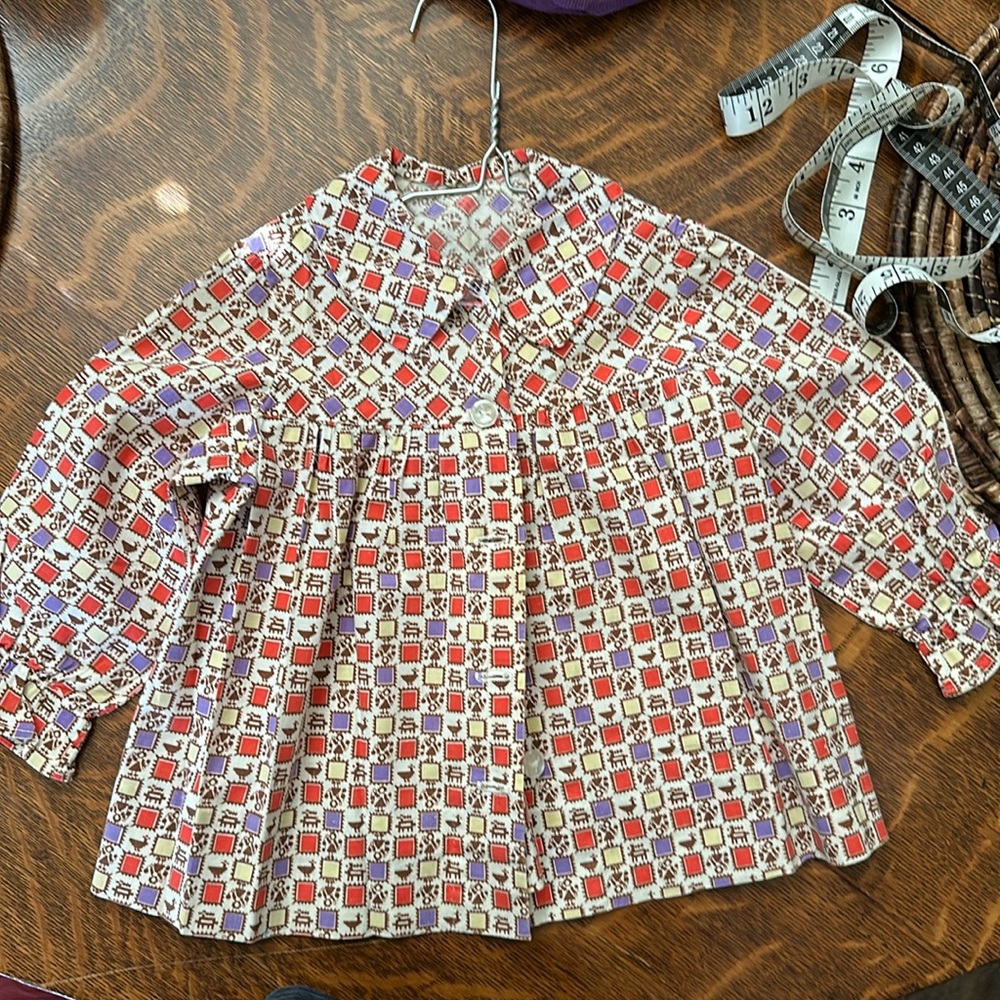 Vintage Colorful Kids Long Sleeve Shirt